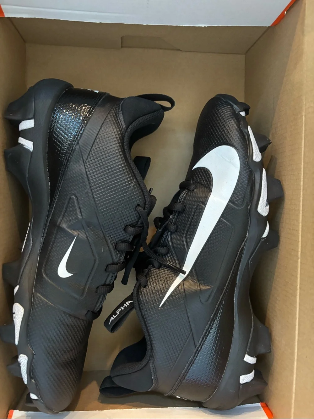 Nike Black White Athletic Cleats
